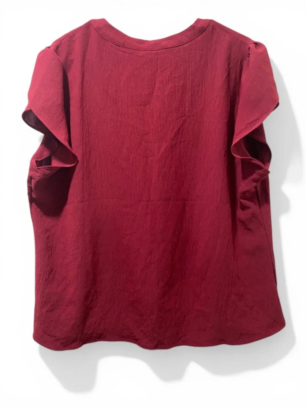 Blooming Jelly Womens Blouse XL Red Short Sleeve V Neck Casual Top NWT - Picture 2 of 7